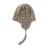 Nuevo Sombrero de Cachemira para Mujer Otoño e Invierno 2025, Sombrero Protector de Orejas a Prueba de Frío, Sombrero Lei Feng, Sombrero de Lana Tejida, Sombrero Turbante de Comercio Exterior Transfronterizo
