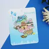 Imanes de Nevera Metálicos Repujados de Monumentos de Ciudad Mapa de Rutas Nacionales Tendencia Nacional Imanes de Nevera Souvenirs Estilo Chino Imanes de Nevera en Stock