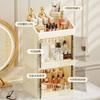 Caja de almacenamiento de cosméticos de escritorio multicapa de gran capacidad, caja organizadora para labiales y productos para el cuidado de la piel, mueble de almacenamiento para dormitorio o casa de alquiler