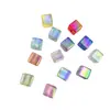 Nuevas cuentas acrílicas cuadradas transparentes mate UV de alta calidad de 14 mm con agujeros rectos para materiales y accesorios de cadenas para teléfono DIY