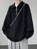 Moletom pulôver para homens, costurado à mão, gola virada, tamanho plus size, moderno, modelagem solta, camiseta casual de manga longa, coleção de primavera