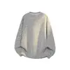 Sudadera casual de otoño de manga larga con cuello redondo, de marca nueva y moderna, con estampado de estrellas para hombre, camisa base pesada de corte holgado