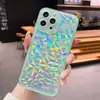 Nueva funda para teléfono Apple 14Promax 13/X de silicona 8Plus con patrón de diamante brillante láser transparente