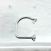 Astmf-136 Aleación de Titanio Garra Circonio Anillo en U Titanio G23 Rosca Interna Circonio Forma de U Arete de Cartílago Joyería para Piercing Cabeza
