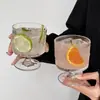 Diseño de Vaso de Vino Bailey con Relieve de Girasol - Vaso para Jugos de Diseño Alto Vidrio para Agua Vidrio de Sodio-Cálcico Minimalista Moderno