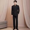 Traje Tang de compromiso para hombre, nuevo traje chino, nuevo traje Zhongshan, traje holgado estilo República de China, traje de boda, traje de primavera y otoño con hebilla.