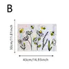 Película de Color Electrostática Flor Abeja Dibujo Animado Transfronteriza Decoración del Hogar Película Arcoíris Florales Mariquita Fresca Pegatina para Vidrio de Ventana