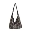 Bolso de axila de moda para mujer 2026 Verano Nuevo Gran capacidad Bloque de color Cuadros Bolso de mano Elegante Bolso de hombro para el trabajo