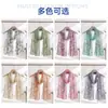 Lenço de Seda Georgette Leve 50*160 Lenço Longo Estampado Adequado para Todas as Estações Toque de Luxo Lenço de Gaze Lenço Decorativo de Seda