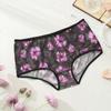 Comercio Exterior Hecho a Medida Estampado Completo Flor Malla Ropa Interior Sexy para Mujer Amazon Algodón Puro Antibacteriano Ropa Interior de Cintura Media para Mujer