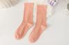 Calcetines blancos de mujer, medias de algodón japonés de moda para primavera y otoño, calcetines de media pantorrilla de color liso, serie Candy al por mayor