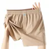 Promoção Quente de Verão Cuecas Boxer de Seda Gelo Cor Sólida, Cintura Média, Tamanho Grande, Respirável, Secagem Rápida, Adequado para Usar em Casa e ao Ar Livre, Atacado de Roupa Íntima Masculina