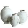 Vaso de Flores de Cerâmica Grossa Estilo Silencioso com Flores Secas Estilo Zen Vaso Medieval Pote de Cerâmica Artesanal Ornamentos Decorativos Japoneses de Cerâmica
