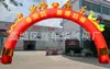 Arco Inflable para Ceremonias de Boda, Listo para Enviar, Tela Oxford Roja con Estampado Dorado, Festivo, Montaje y Desmontaje Rápidos