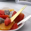 Tenedor de acero inoxidable de doble propósito tenedor de fruta tenedor de pastel de luna cuchara de helado creativa una cuchara de helado señal de pastel de luna vajilla festiva