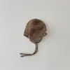 Gorro Qiunan Kidsren Otoño e Invierno Nuevo Estilo Coreano Sencillo de Punto con Protección para Orejas para Niños y Niñas Cálido Gorro de Lana para Bebé