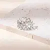 Anillo Abierto de Acero Inoxidable con Corazón y Girasol Asimétrico Estilo Normcore Transfronterizo Anillo de Acero de Titanio con Estrella de Mar Estilo Ins Europeo y Americano