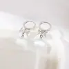 Nova Argola de Orelha Olho de Gato com Laço Brincos Simples de Temperamento Banhados a Ouro Joias Coreia Alta Sensação Brincos de Moda