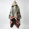 Chal de Estilo Étnico para Viajes en Yunnan, Xinjiang, Dali, Bufanda Gruesa y Cálida para Mujeres del Noroeste, Capa con Capucha de Cachemira Sintética