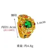 Loja de Ouro Mesmo Estilo Chinês Antigo Ouro de Areia Esmalte Incrustado Anel Jardim de Primavera Presente de Casamento para Idosos