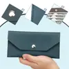 Spot Amazon mismo color sólido cuero PU tarjetero billetera para billetes grandes tarjetero sobre tarjetero tarjetero