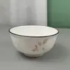 Cuencos y Platos Sencillos, Cuencos y Platos de Cerámica, Cuencos y Platos de Arroz para el Hogar, Cuencos y Platos de Arroz de Lujo Ligero Estilo Chino para Mudarse a una Casa Nueva