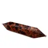 Obsidiana Vermelha Natural Prisma Hexagonal Duplo Cristal Semi-Precioso Bruto Coluna Fornecido Diretamente do Fabricante