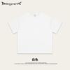 Camiseta Pesada de Algodón Estilo Americano 2026 Verano para Adolescentes, Marca de Moda High Street, Corte Holgado, Color Sólido, Manga Corta Casual Deportiva para Hombre