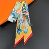 Nuevo Pañuelo Pequeño de Seda Biselado Amazon Transfronterizo Pañuelo Francés Pequeño Cinta Decorativa para Bolso Atado Souvenir Versátil para Mujeres