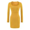 Vestido Corto de Manga Corta con Cuello Cuadrado Fruncido Estilo Chica Picante Deseo Puro para Mujer Verano Nuevo Estilo Sexy Ajustado que Favorece la Figura Bodycon Falda Corta
