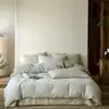 Juego de Ropa de Cama Jacquard Lavado de Alta Gama de 60 Hilos, Cuatro Piezas, Sábana Bajera de Algodón Puro, Funda de Edredón, Juego de Cama de Tres Piezas, Estilo para Todas las Estaciones