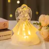 Anjo Luminoso Pequeno de LED Transfronteiriço Decoração de Natal de Anjo de Cristal Plástico Luz Noturna de Anjo