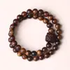 Pulseira de Pau-Rosa Preto Estilo Vintage para Homens, Madeira de Pau-Rosa Natural, Despertar do Leão Estilo Chinês, Contas Budistas Colecionáveis, Joia de Mão para Mulheres, Venda por Atacado