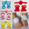 L163 nuevo set europeo y americano de diadema para bebé tocado de flor en la cabeza para niños cubrepiés Venta Directa de Fábrica Selección de 9 colores