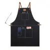 Avental de Barista Transfronteiriço Roupa de Trabalho para Restaurante Adulto Estilo Coreano Moderno Tela de Alta Qualidade para Restaurante Avental Personalizável com Logo