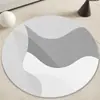 Alfombra de suelo redonda impresa de terciopelo de cristal para sala de estar, cuna, mesa de comedor, mesa de café, alfombra de sofá