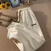 Pantalones Versátiles de Moda para Hombre para Otoño e Invierno, Forrados de Polar, Engrosados, Holgados Casuales Largos, Joggers de Estilo Americano High Street