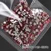 Joias para Unhas Mistas de Ano Novo Vermelho Grande Mini Flats Pequenos Fundo Redondo Formato Especial Mistura de Substituição Diamante K9 Unha Decorada Diamante