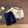 INS Celebridad de Internet ropa de primavera y otoño para bebé mameluco de bebé estilo coreano corbata estilo marino suéter mameluco otoño