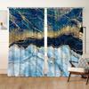 Cortinas de Balcón Negras Abstractas Moradas de Mármol Artificial con Estampado Dorado, Envío Directo Disponible, Envíenos Su Propio Diseño