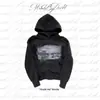 Y2K Novo Retrô Americano Masculino Pulôver Solto Estampa de Letras Outono e Inverno Moda Street Punk Moletom