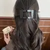 Presilha Quadrada Vazada Estampa de Leopardo de Alta Qualidade para Mulheres, Presilha de Tubarão Retrô para a Parte de Trás Completa da Cabeça, Presilha Horizontal para Grande Volume de Cabelo