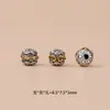 Plata del Tíbet Dos Tonos Incrustaciones Cuadradas Separadas por Cuentas Colgante Dos Tonos Pulsera Collar Colgante de Cuentas Accesorios para Joyería DIY Venta al por Mayor