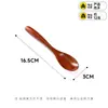 Colher Nanmu para Comida de Bebê Colher de Arroz Infantil Colher de Madeira Doméstica Ecológica Utensílios de Mesa Atacado