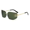 Gafas de Sol de Celebridad de Internet Transfronterizas Nuevas Dulces y Frescas Estilo Europeo y Americano con Sentido de la Tecnología, Lentes Curvos, Gafas de Alta Gama