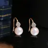 Acessórios DIY: Ganchos clássicos para brincos de pérola em prata de lei S925, bases para brincos, brincos elegantes feitos à mão, bases de prata, 7-12