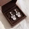 Pendientes Nuevos de Plata S925 para Mujer Otoño e Invierno, Pendientes de Cristal Swarovski Maillard, Pendientes de Alta Gama con un Diseño de Lujo Ligero