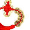 Adornos de dinero de los Cinco Emperadores con nudo chino rojo, colgante de dinero de cobre antiguo, colgante de latón, dinero de los Cinco Emperadores, dinero de flor de ciruelo