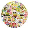 55 Adesivos Graffiti Bob Esponja Decorativos Scooter Caderno DIY Desenho Animado Anime Atacado de Fábrica
