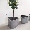 Vaso de cimento triangular direto da fábrica estilo nórdico bacia de chão simples criativa jardim interno vaso para planta verde